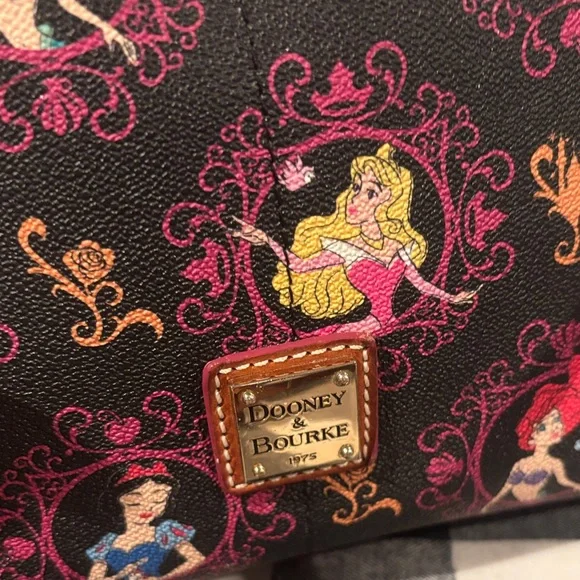 Dooney & Bourke Black and Brown Princess Shoulder Bag - Picture 3 of 11